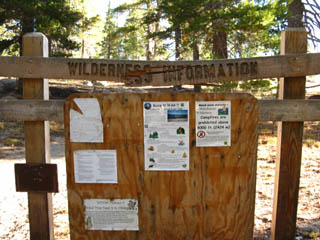 Broken down Bulliten Board at Ebbetts Pass